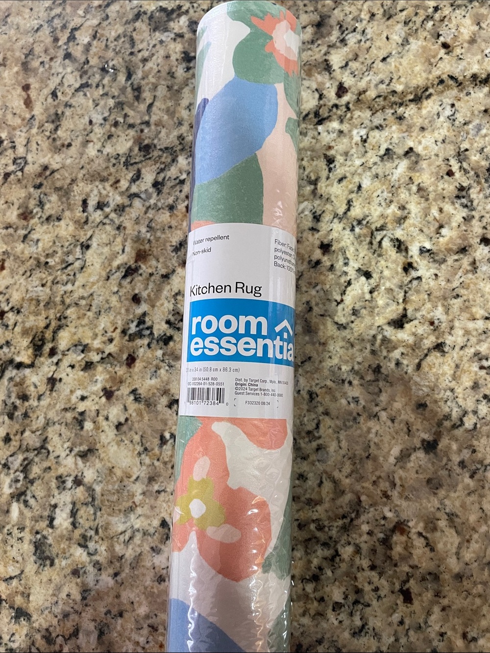 Room Essentials Pastel Floral Kitchen Rug - Pink, Green, Blue
